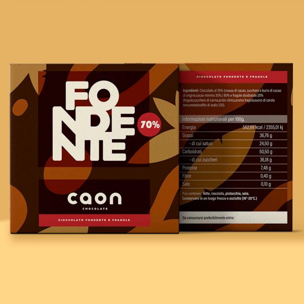 Cioccolato fondente al 70% monorigine Perù e fragole